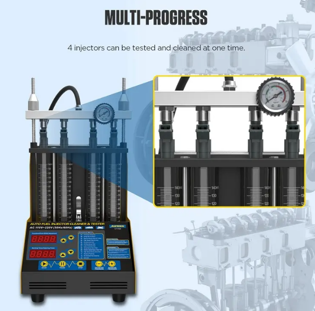MÁQUINA 4 INYECTORES CON ULTRA SONIDO AUTOOL CT150 Voltron - Imagen 7